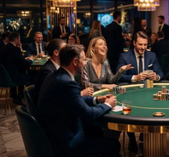 Profesjonalny wieczór pokerowy na mobilnym evencie casino