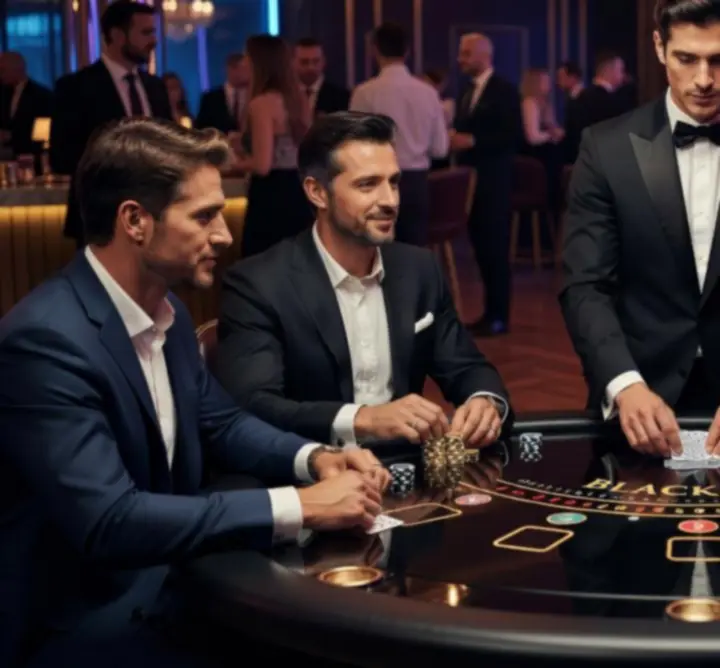 Prestiżowy stół blackjack eventowy przygotowany na firmowy event